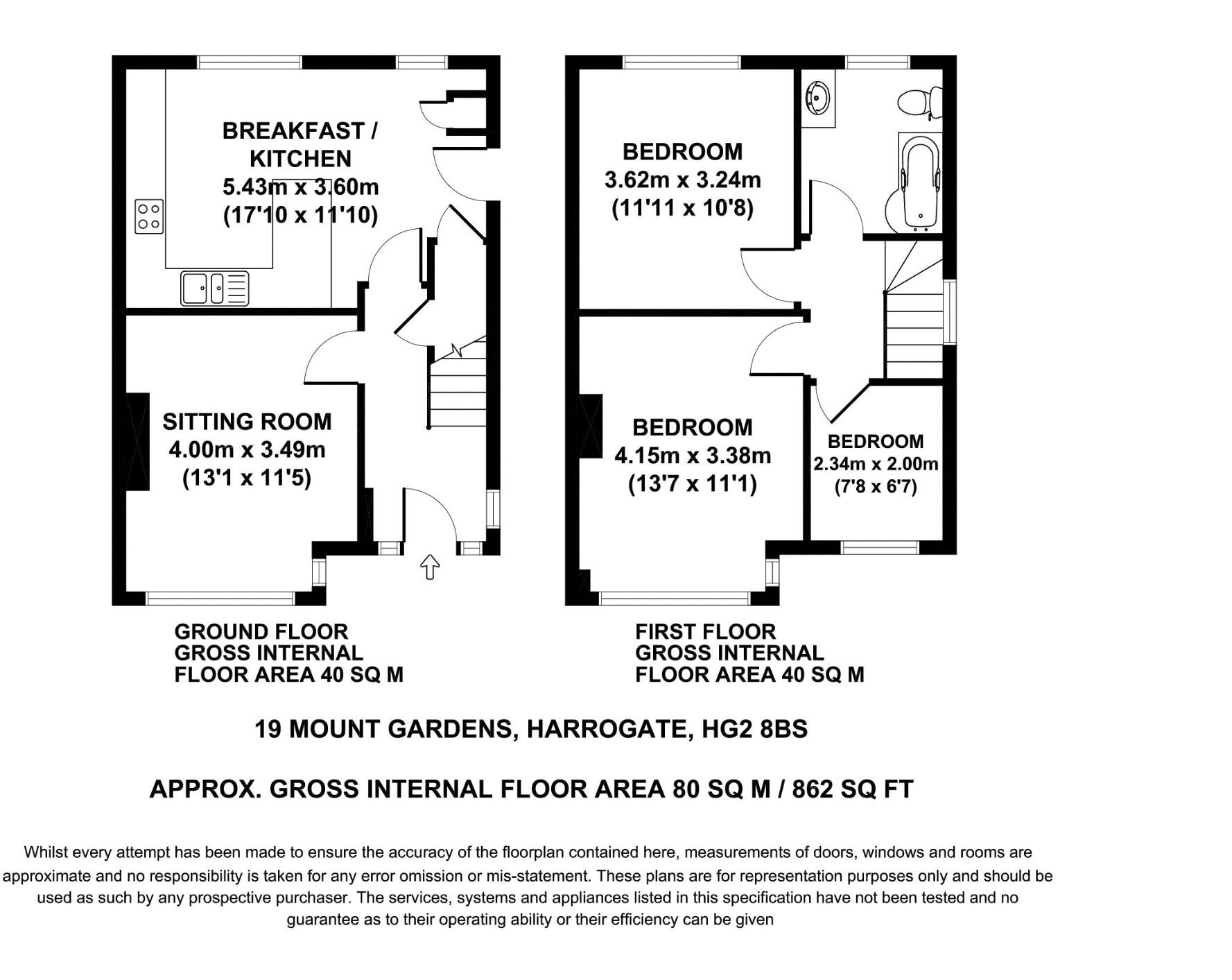 Mount Gardens, Harrogate, North Yorkshire, HG2 floorplan