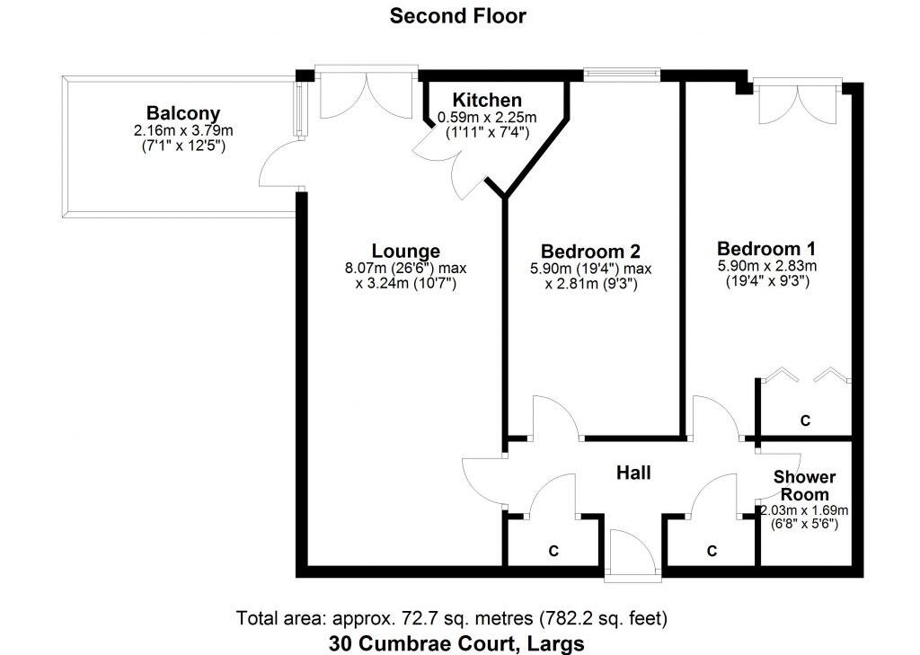30 Cumbrae Court, Largs, KA30 8LG floorplan