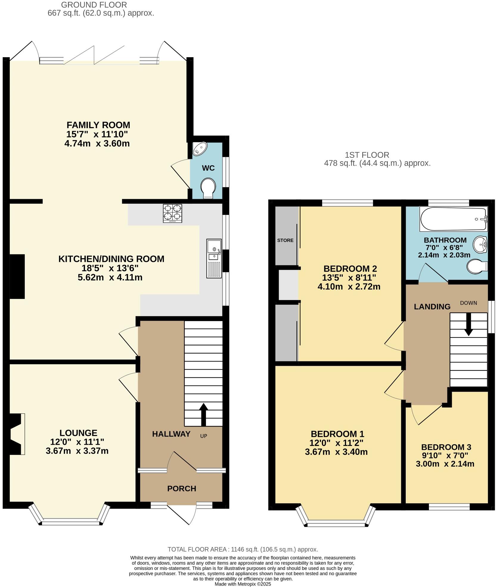 Archery Road, Woolston, Hampshire, SO19 floorplan