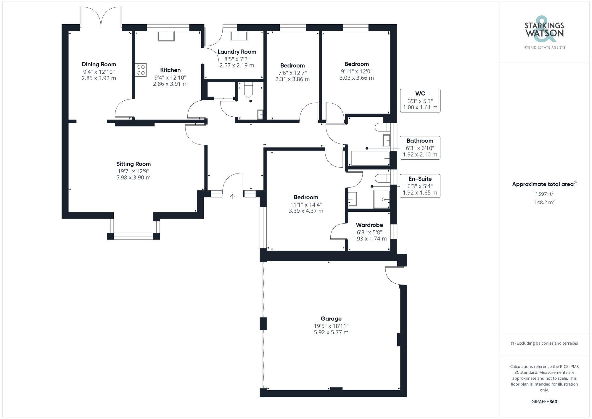 Hunts Mead, Forncett St. Peter, Norwich floorplan