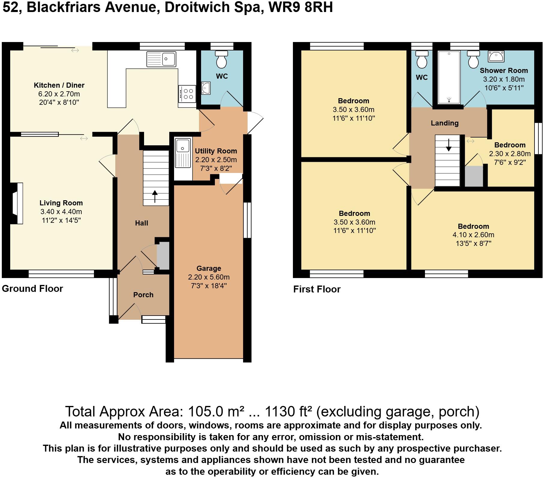 Blackfriars Avenue, Droitwich, Worcestershire, WR9 floorplan