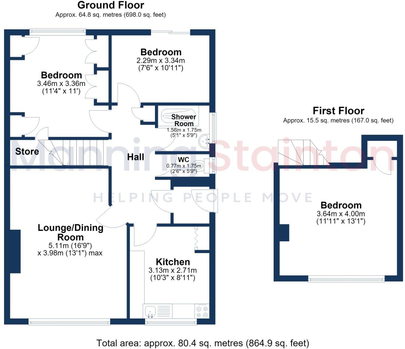 Whitkirk Close, Leeds, West Yorkshire floorplan