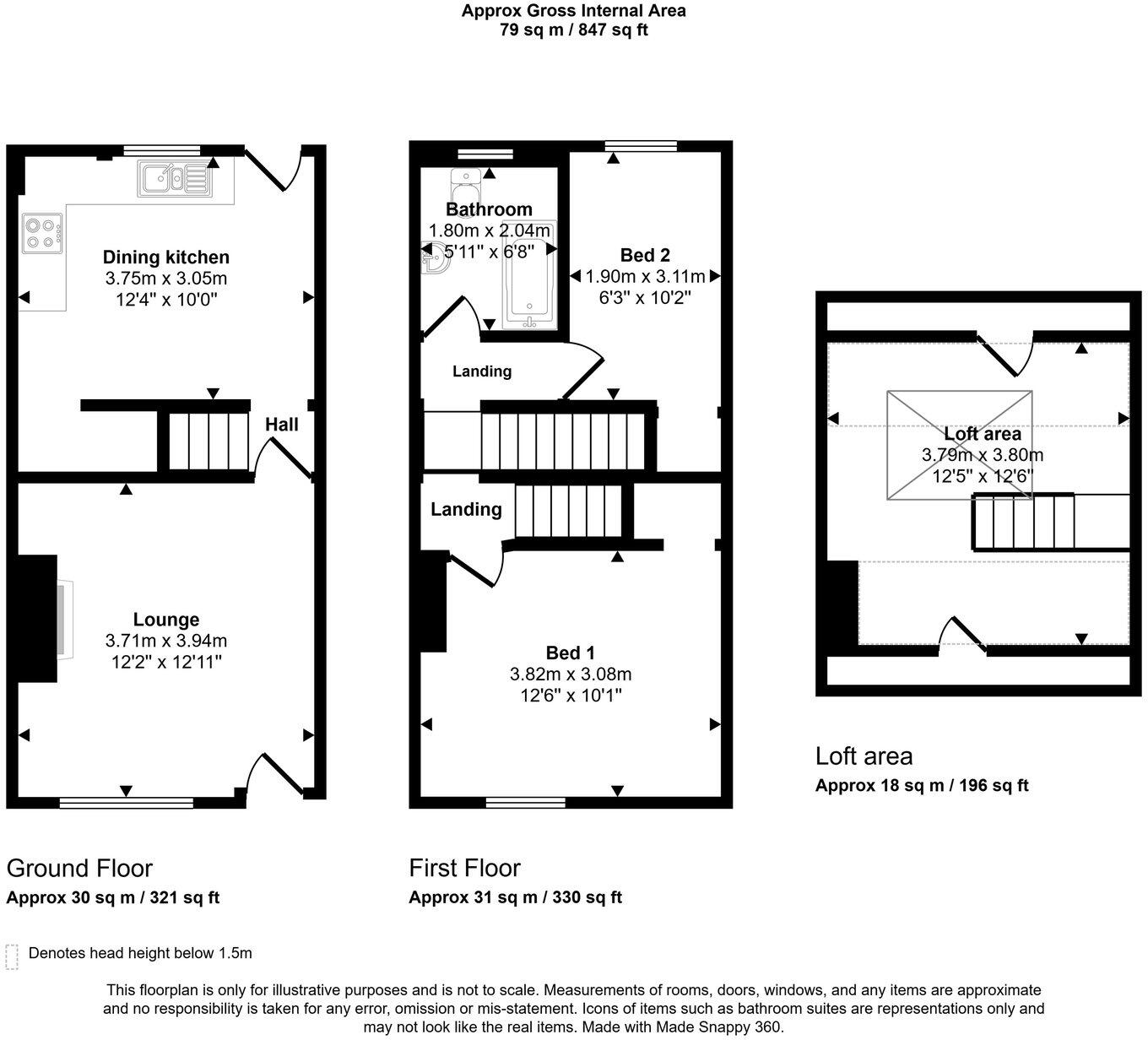 Springfield Avenue, Reddish SK5 7BD floorplan