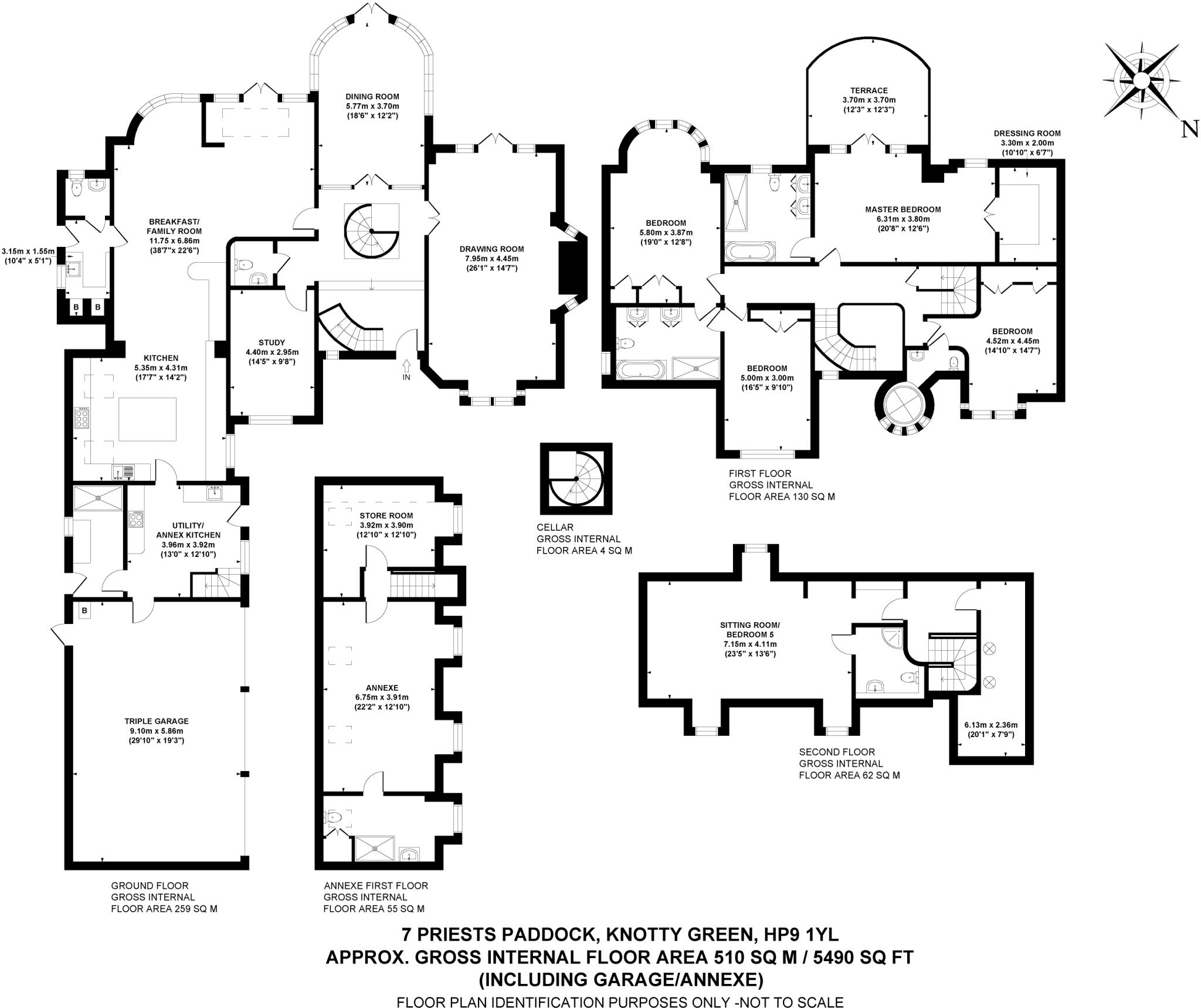 Priests Paddock, Knotty Green, Beaconsfield, Buckinghamshire, HP9 floorplan