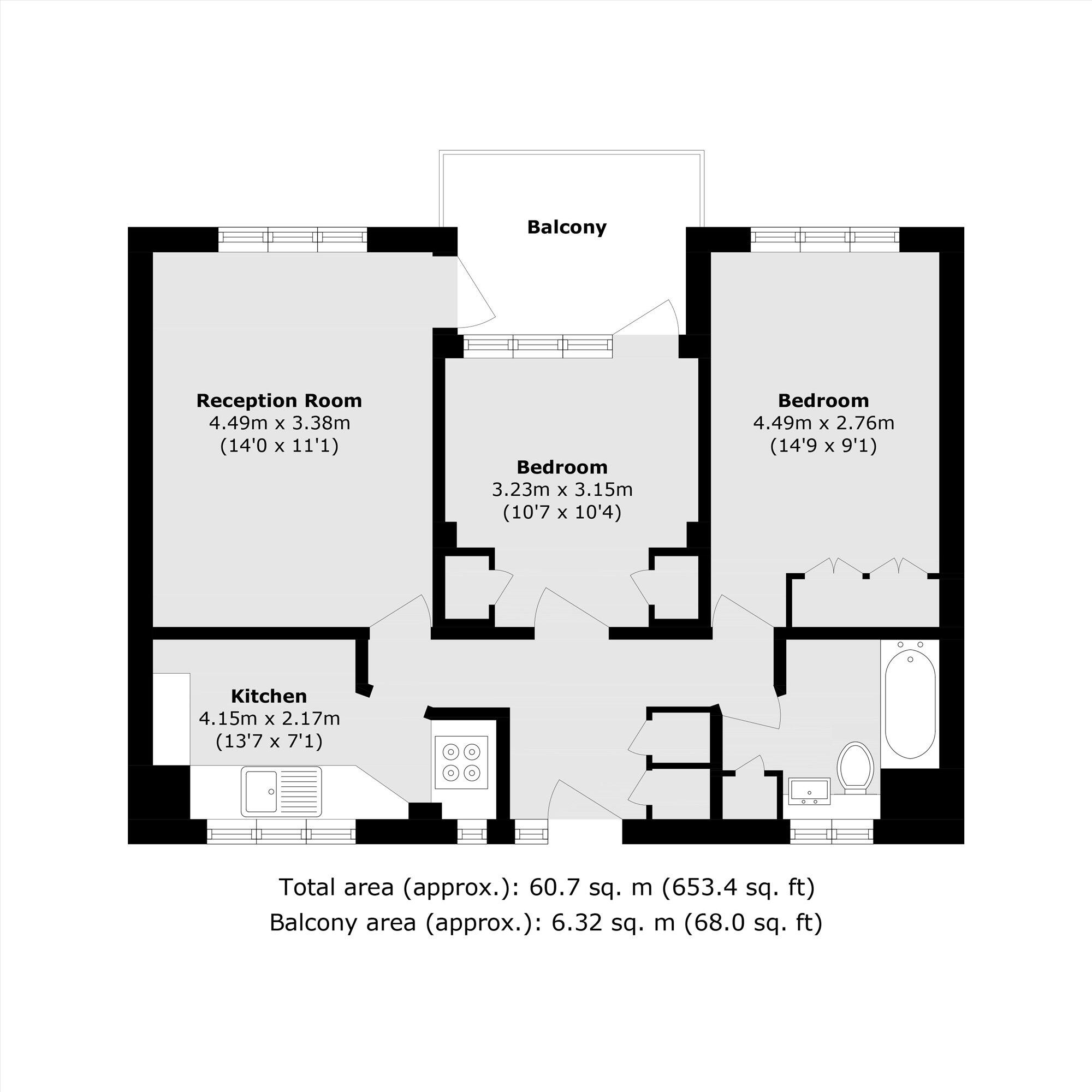 Deepdene Gardens, Brixton floorplan