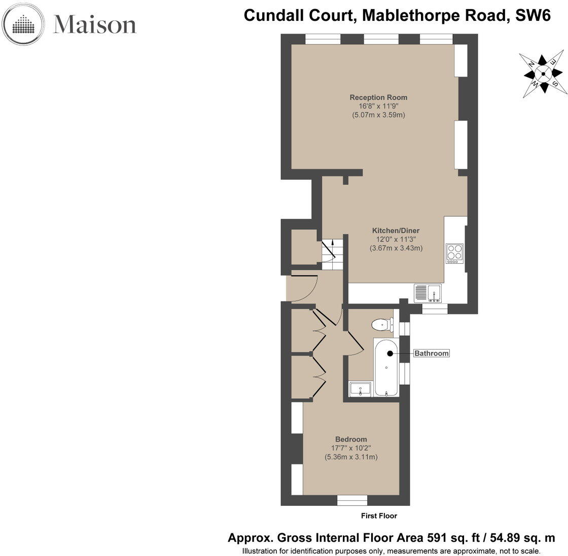 Mablethorpe Road, London, SW6 6AH floorplan