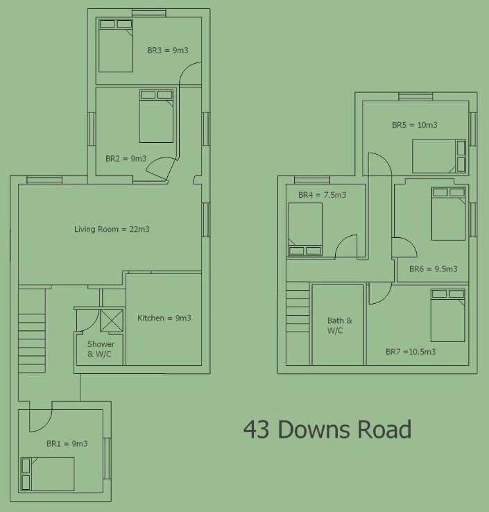 5 Bed Student Home - 43 Downs Road, Canterbury floorplan