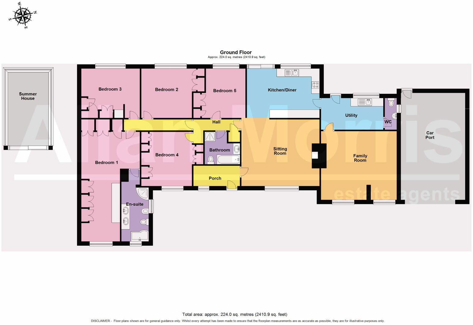 Bowling Green Cottage, Hillside, Martley, Worcestershire.  WR6 6QW floorplan
