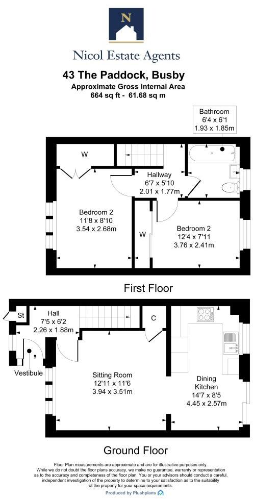 The Paddock, Busby floorplan