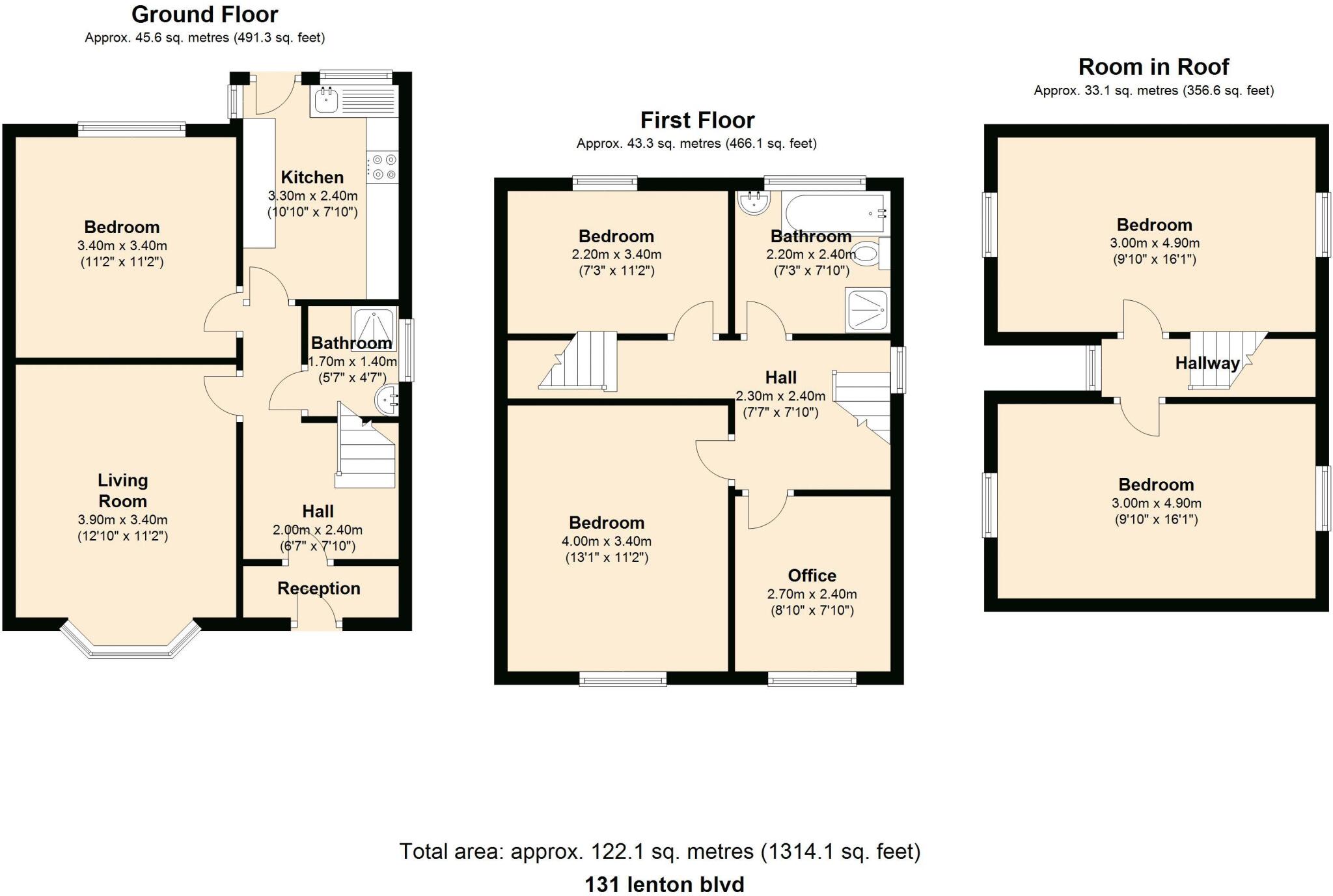 Lenton Boulevard, Nottingham floorplan