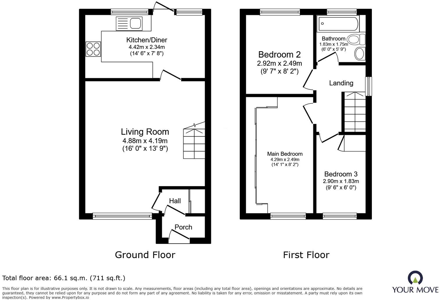 Nuttall Avenue, Whitefield, Manchester, Greater Manchester, M45 floorplan