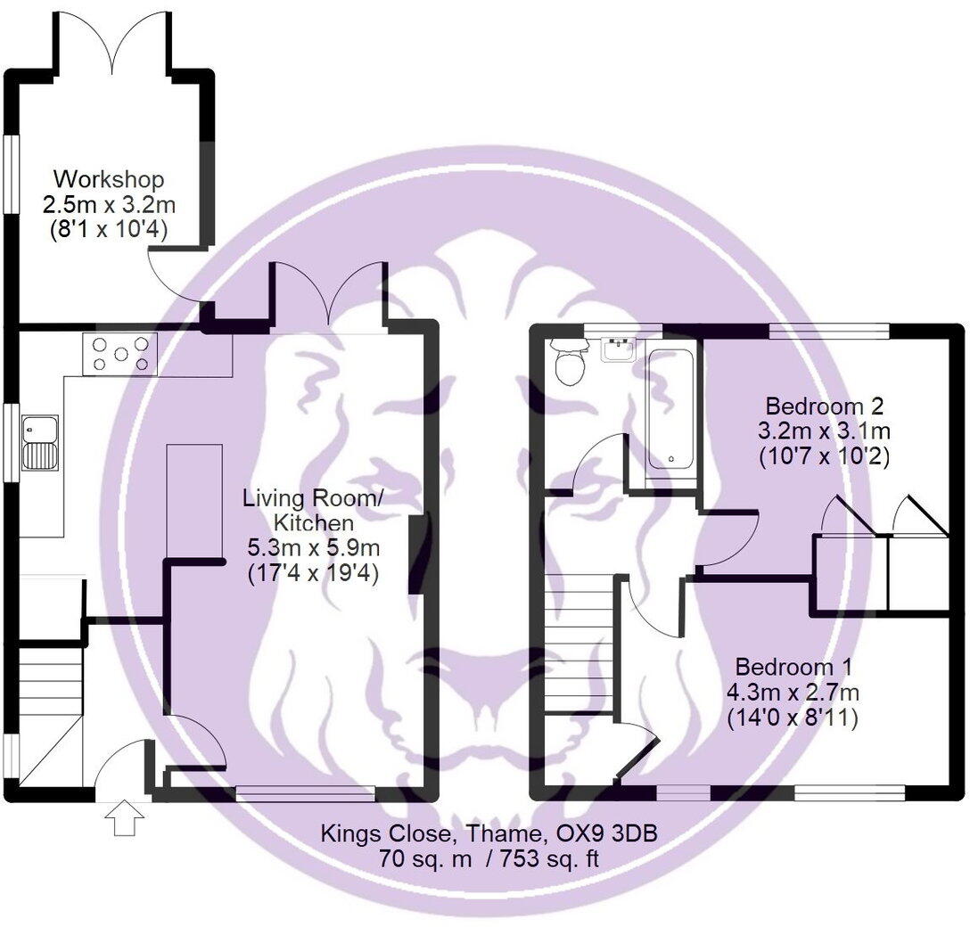 Kings Close, Thame, Oxfordshire, OX9 3DB floorplan