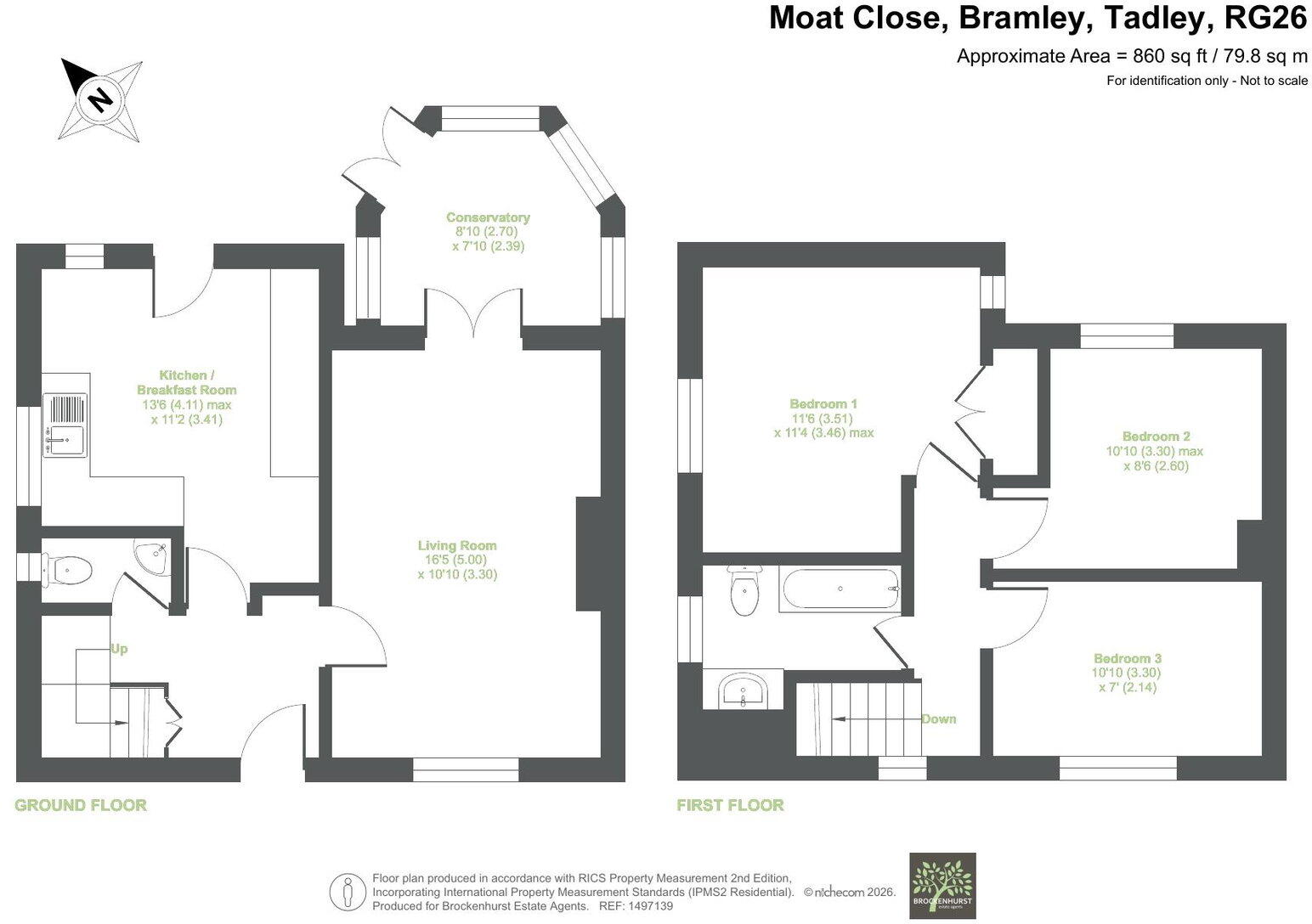 Moat Close, Bramley, Tadley RG26 5AF floorplan