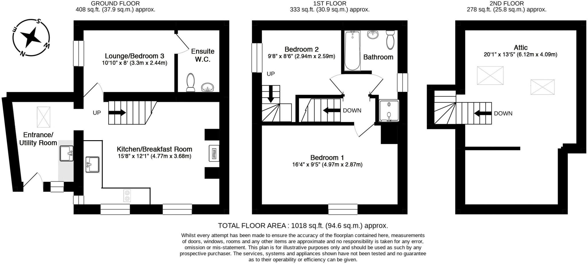 Waverley, 15 The Square, Chagford floorplan