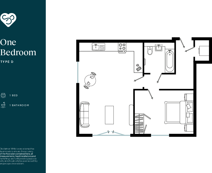 Flat F35, Smith House, Marina Place, Birmingham floorplan