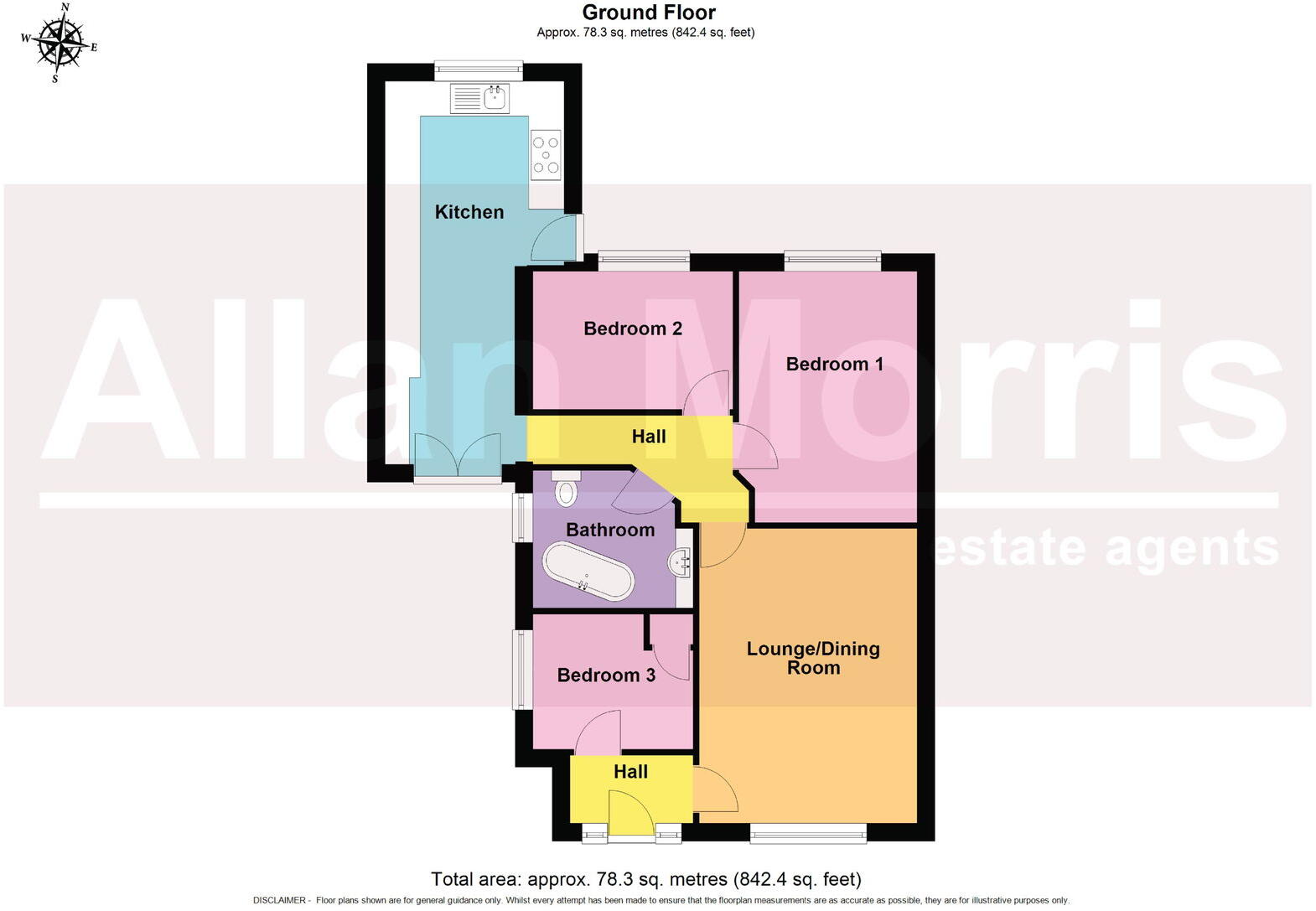 39 Jacomb Road, Lower Broadheath, Worcester.  WR2 6QW floorplan