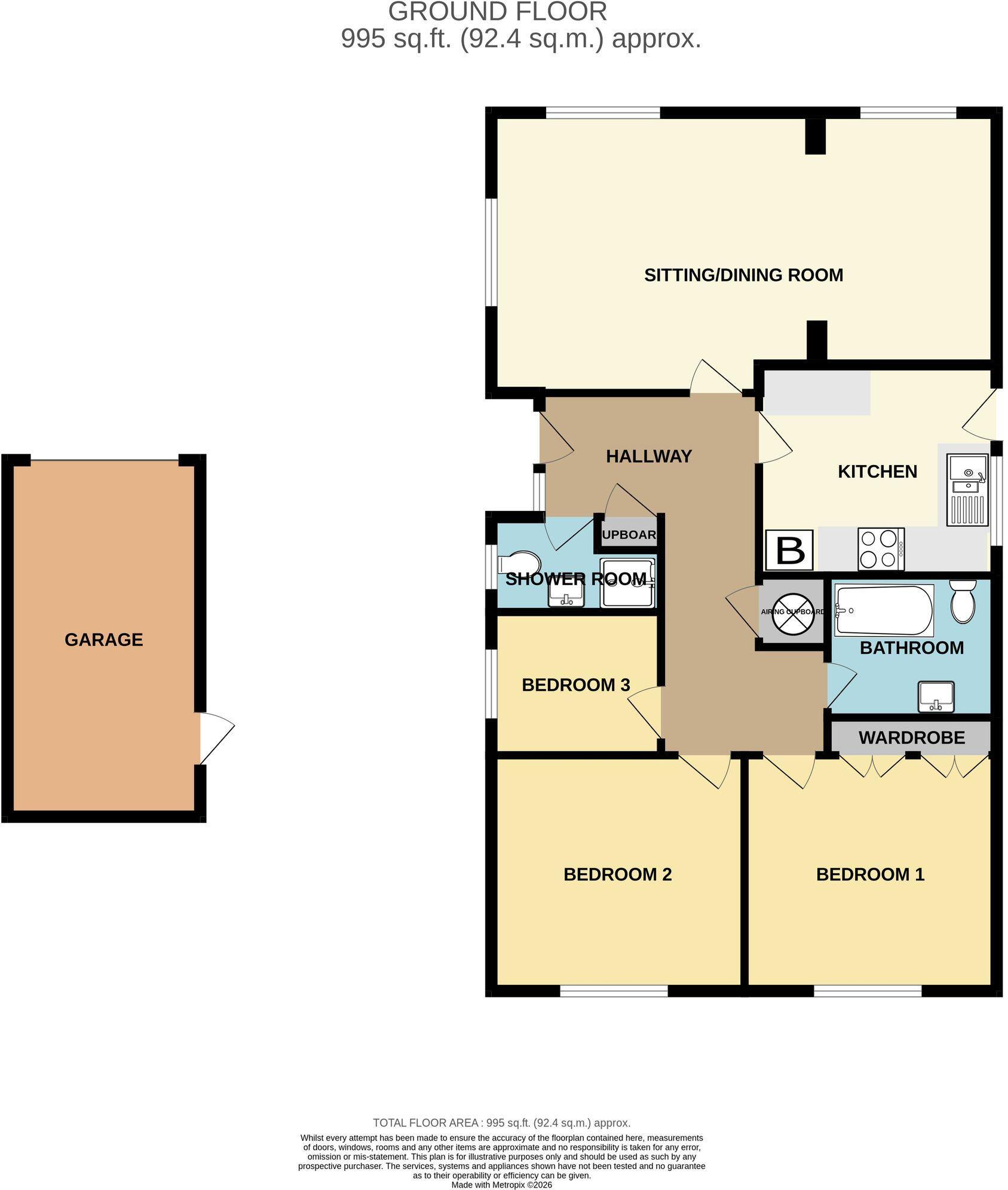 Webbers Close, Wellington, TA21 floorplan