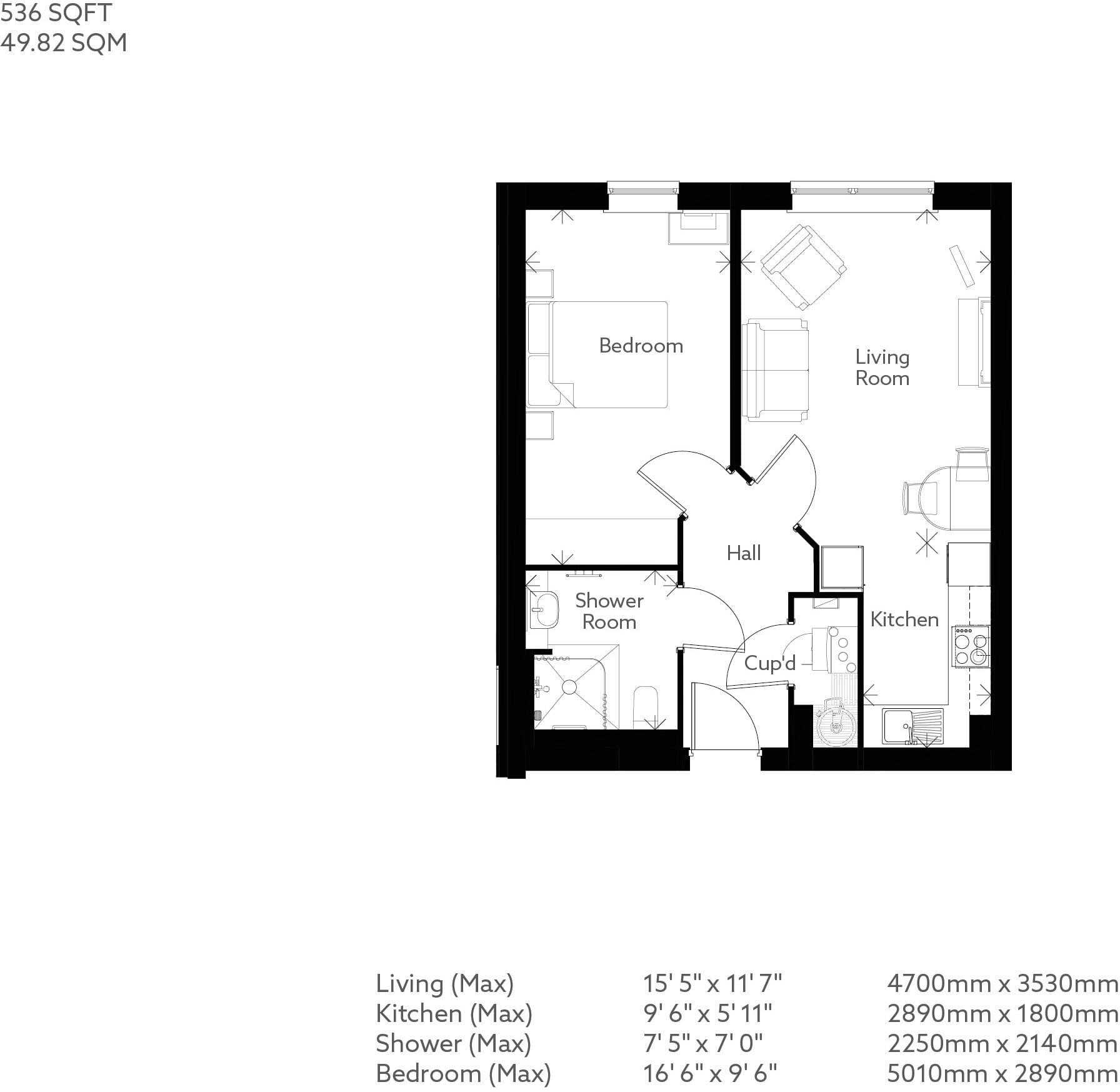 44 London Road, Bagshot, Surrey, GU19 5HL floorplan