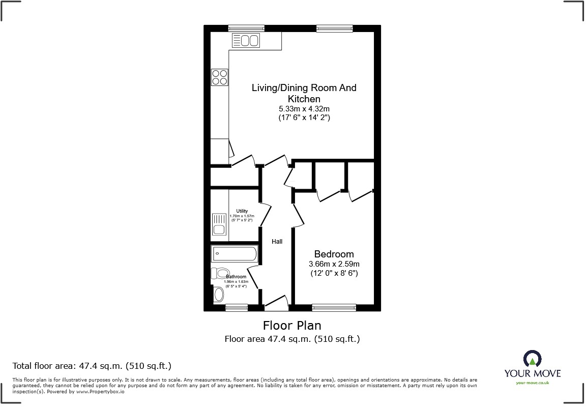 St. Johns Street, Kempston, Bedford, Bedfordshire, MK42 floorplan