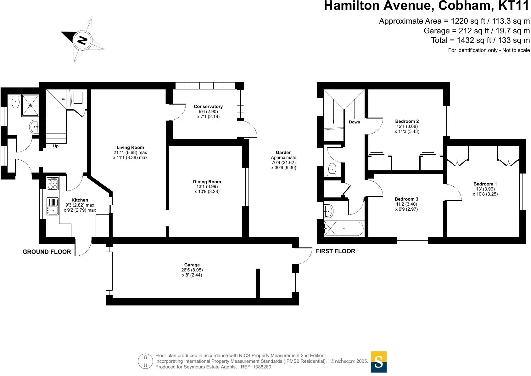 Hamilton Avenue, Cobham, KT11 floorplan