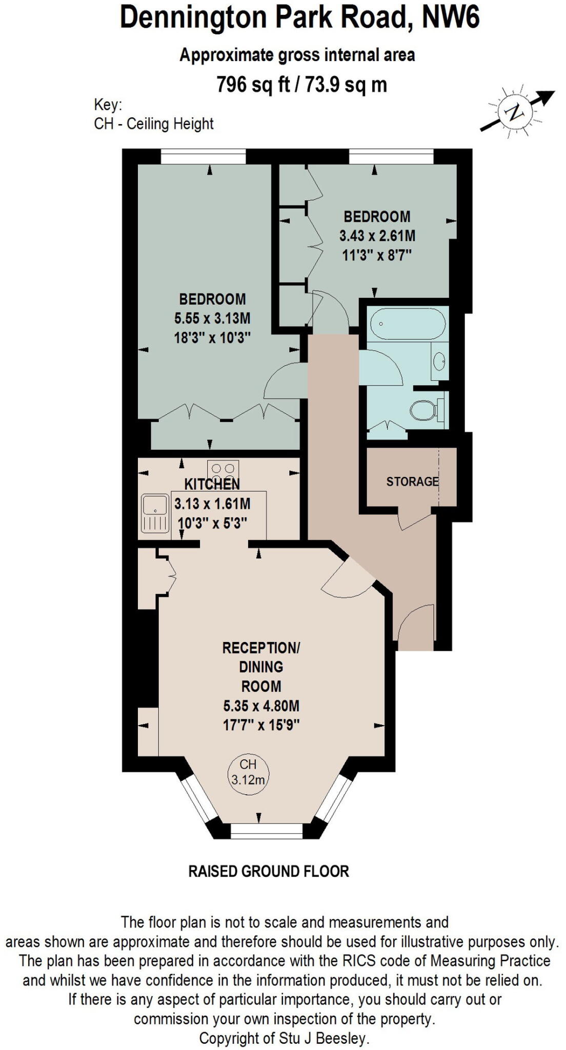 Dennington Park Road, NW6 1BB floorplan