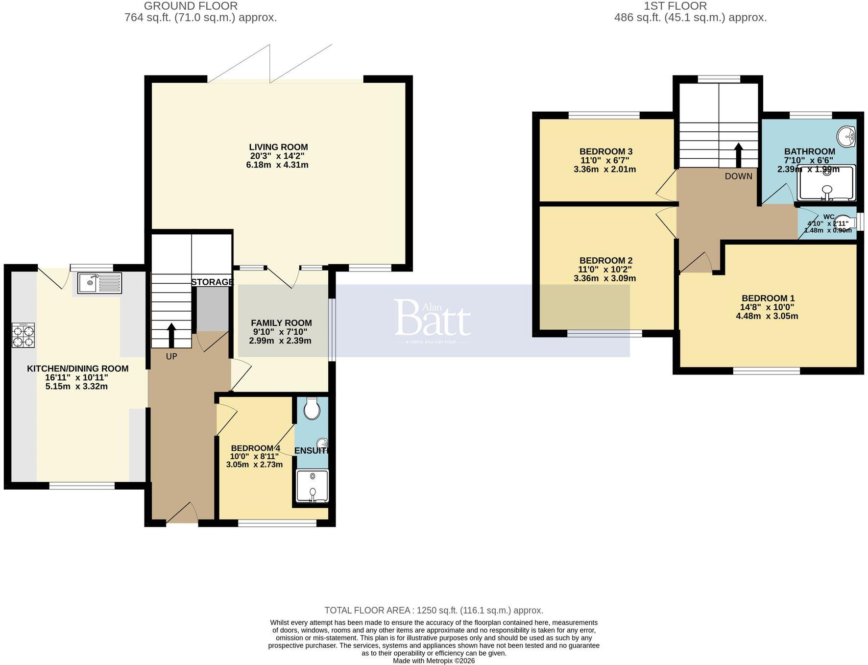 Gidlow Lane, Wigan, WN6 floorplan
