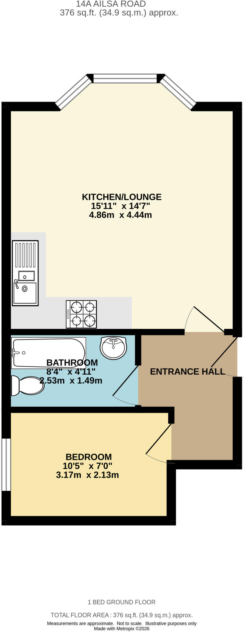 14A Ailsa Road, Westcliff-On-Sea SS0 8BL floorplan