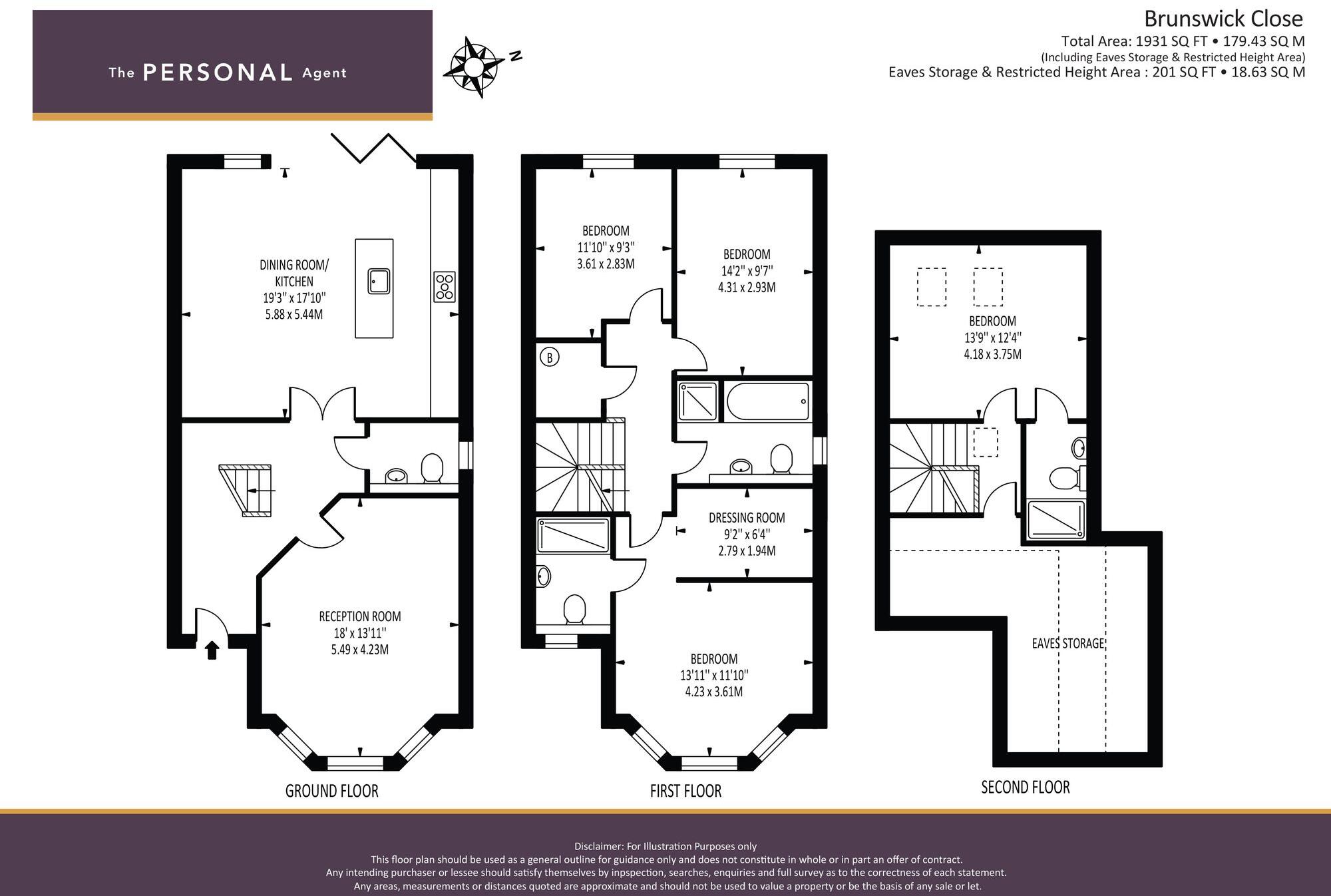 Brunswick Close, Epsom, KT17 floorplan