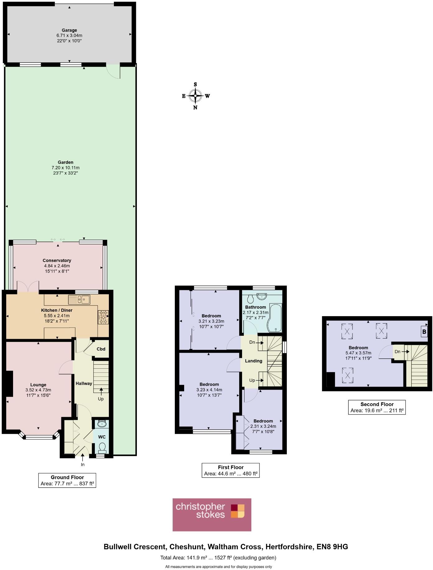 Bullwell Crescent, Cheshunt, Hertfordshire, EN8 9HG floorplan