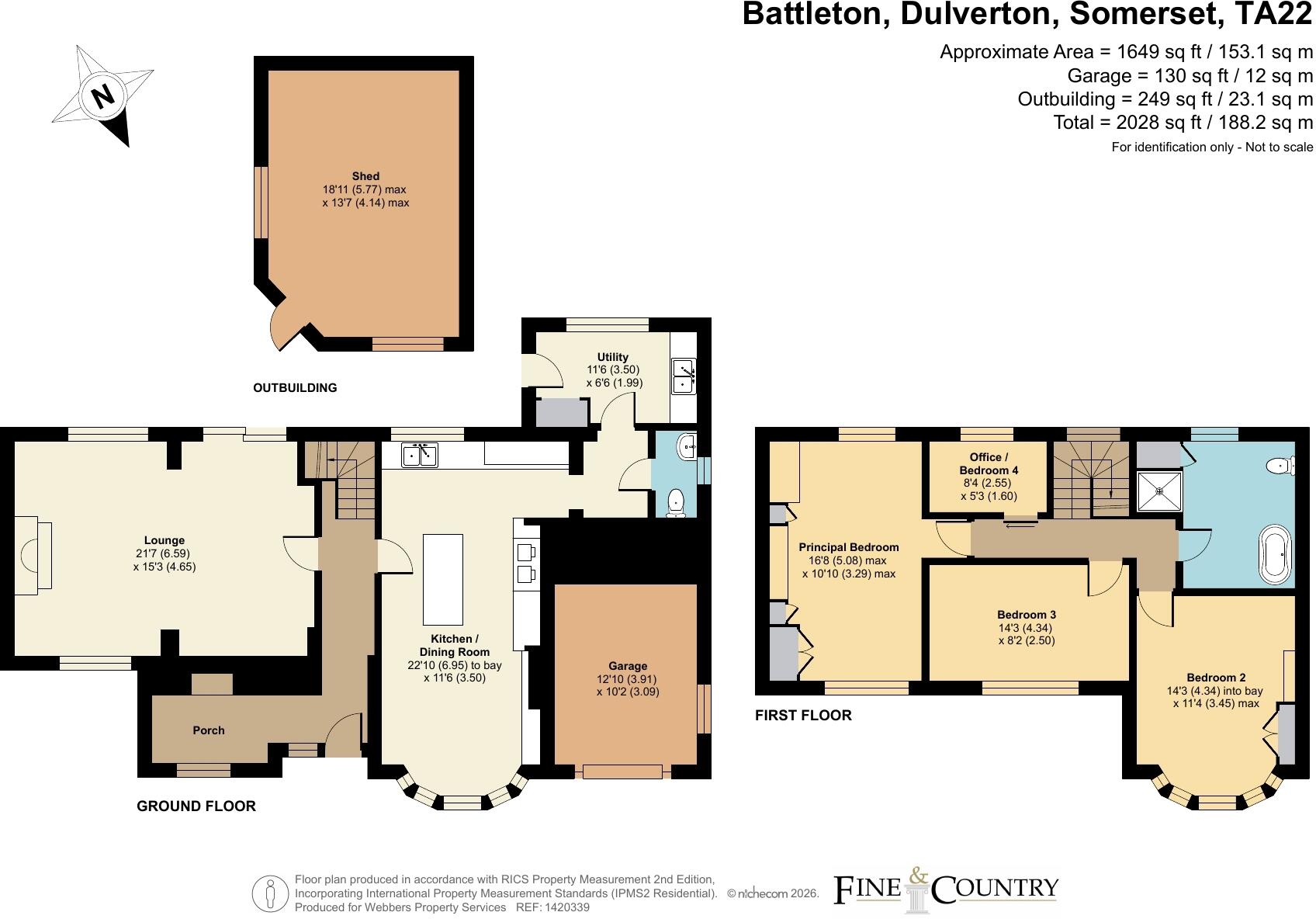 Battleton, Dulverton, Somerset, TA22 floorplan