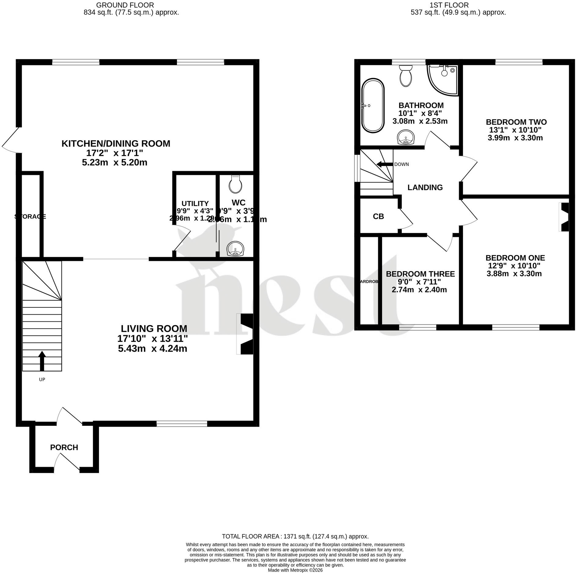 Combe Terrace, East Huntspill, Highbridge, Somerset floorplan