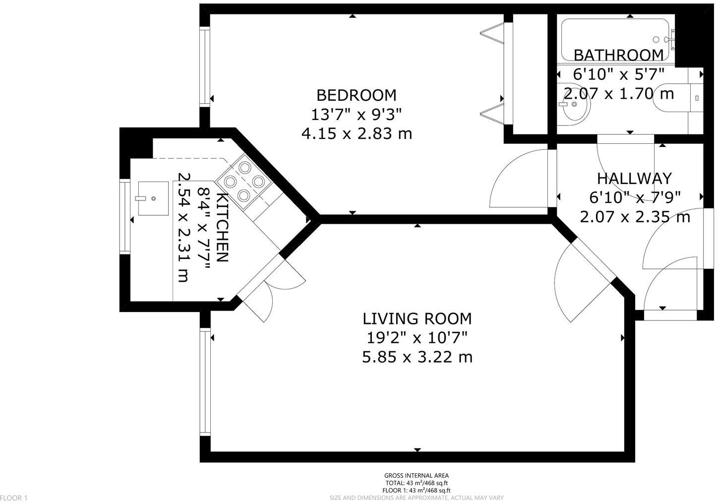 Vicarage Lane, Hailsham floorplan