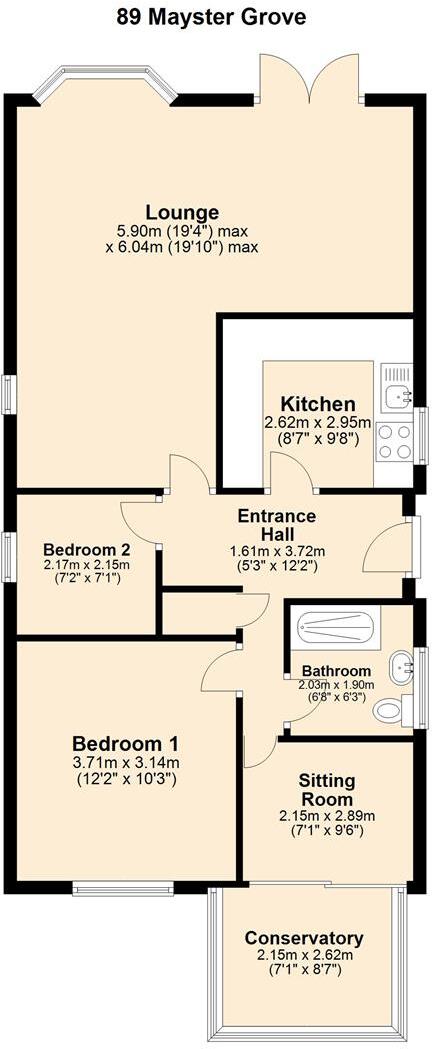 89, Mayster Grove, Brighouse, HD6 3NU floorplan