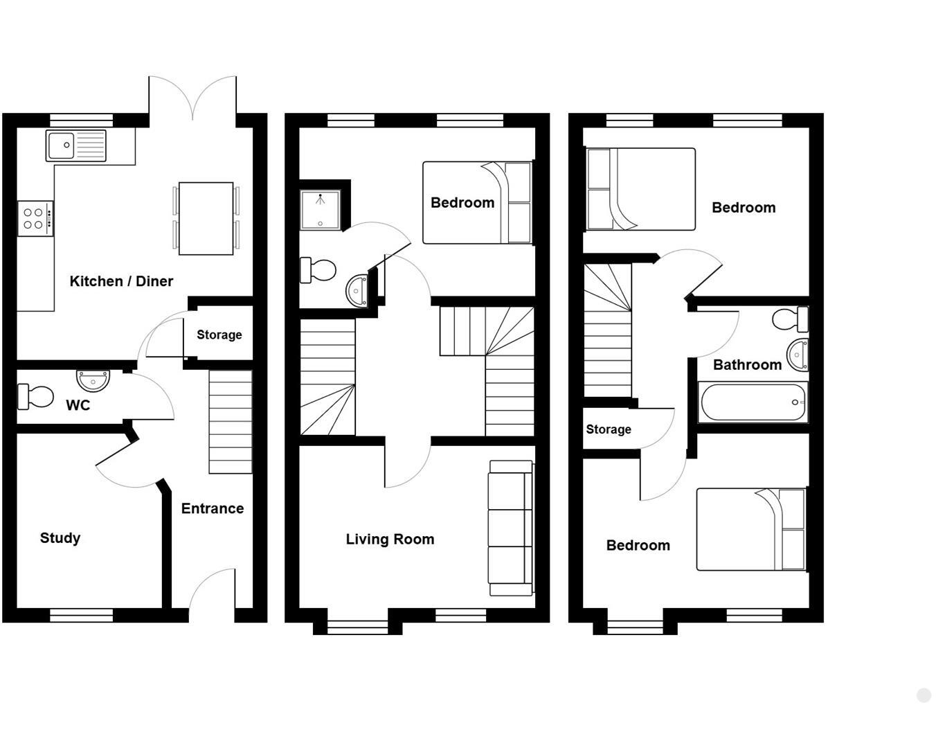 Stunning Townhouse Overlooking Fields and Hutton Village floorplan