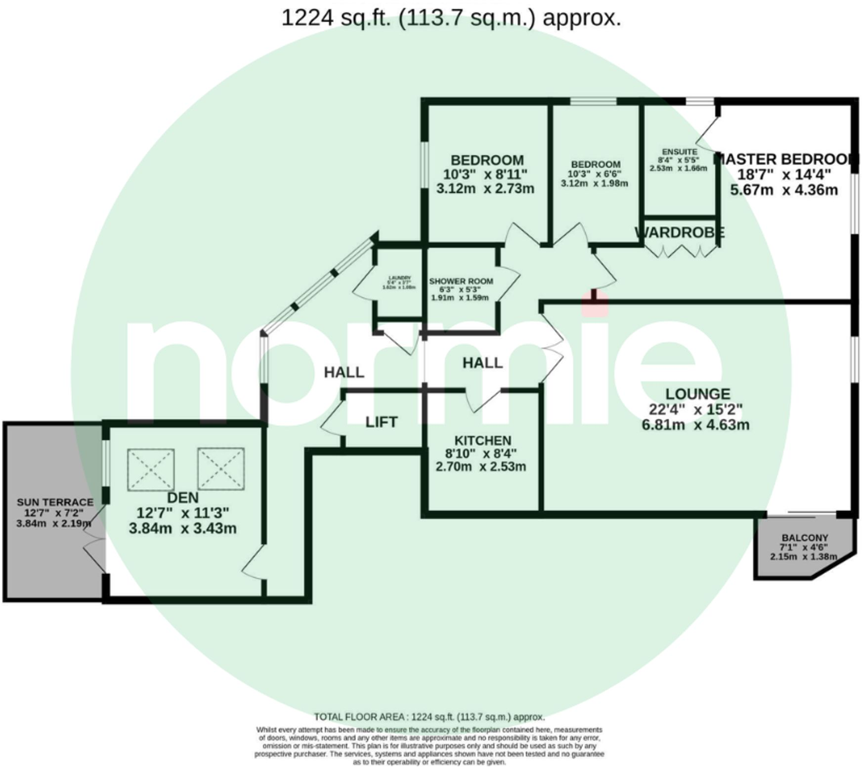 The Penthouse, Oakleigh, St. Anns Road, M25 floorplan