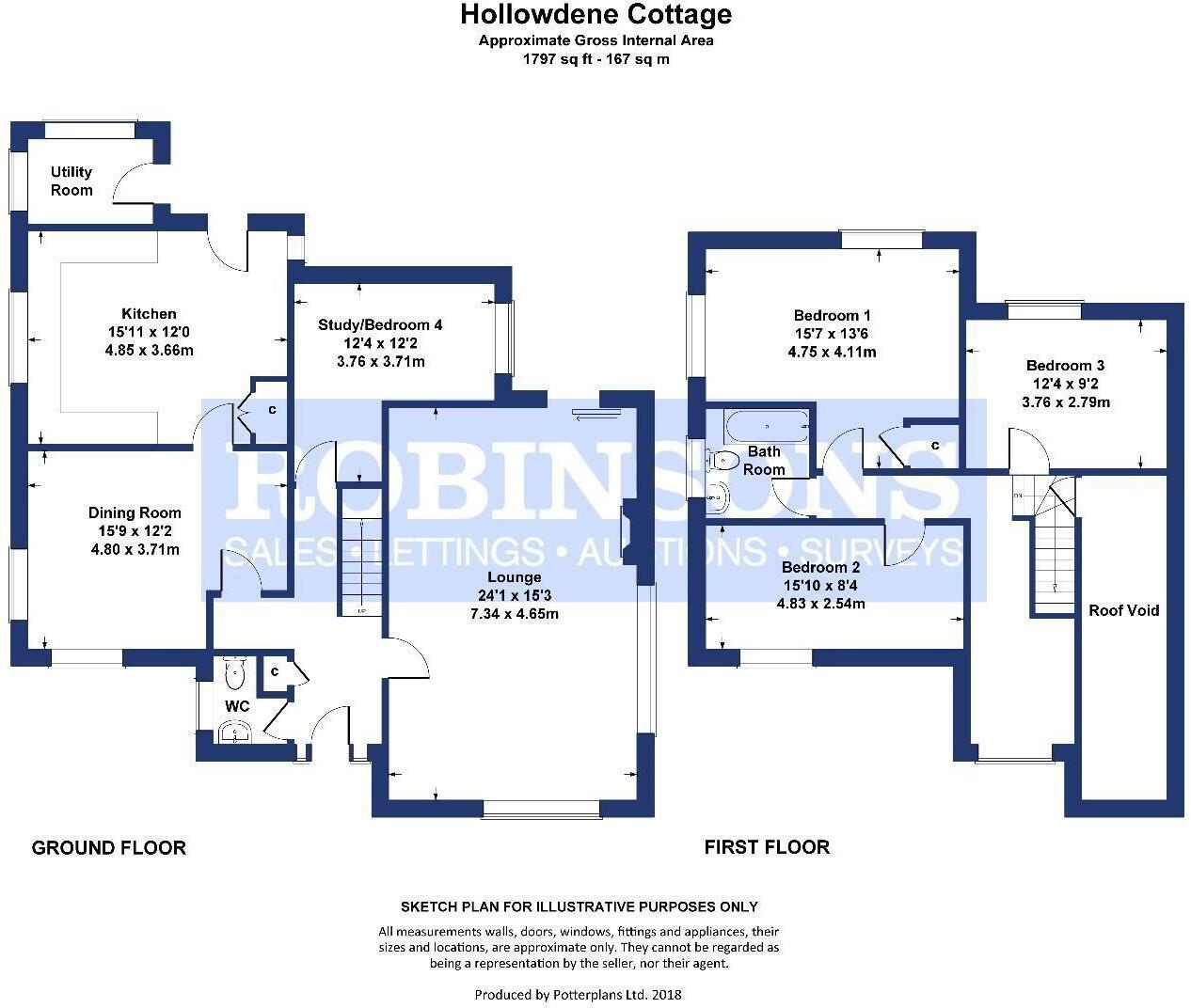 Hollowdene Garth, Crook floorplan