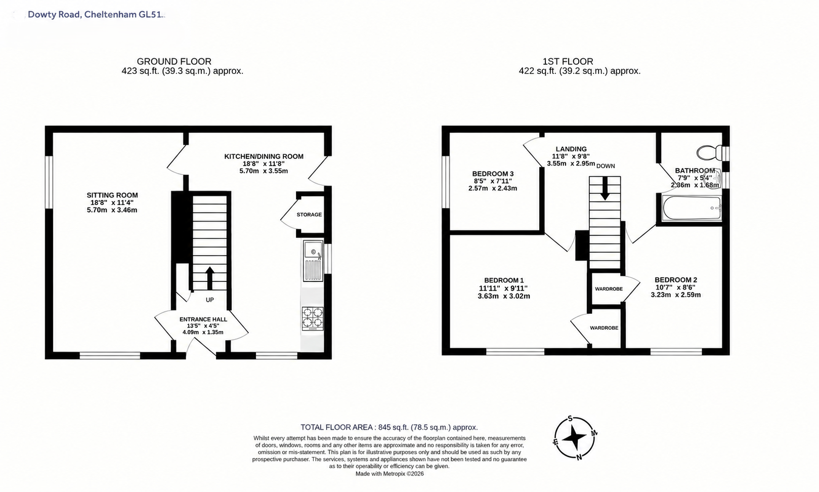 Dowty Road, Cheltenham, GL51 floorplan