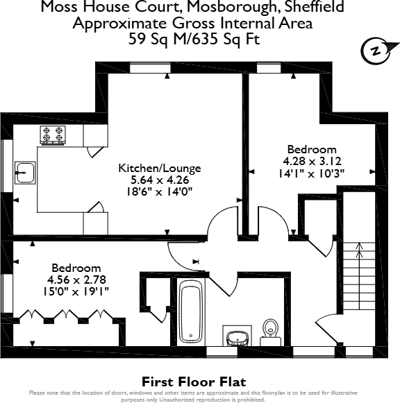 Moss House Court, Mosborough, Sheffield, S20 floorplan