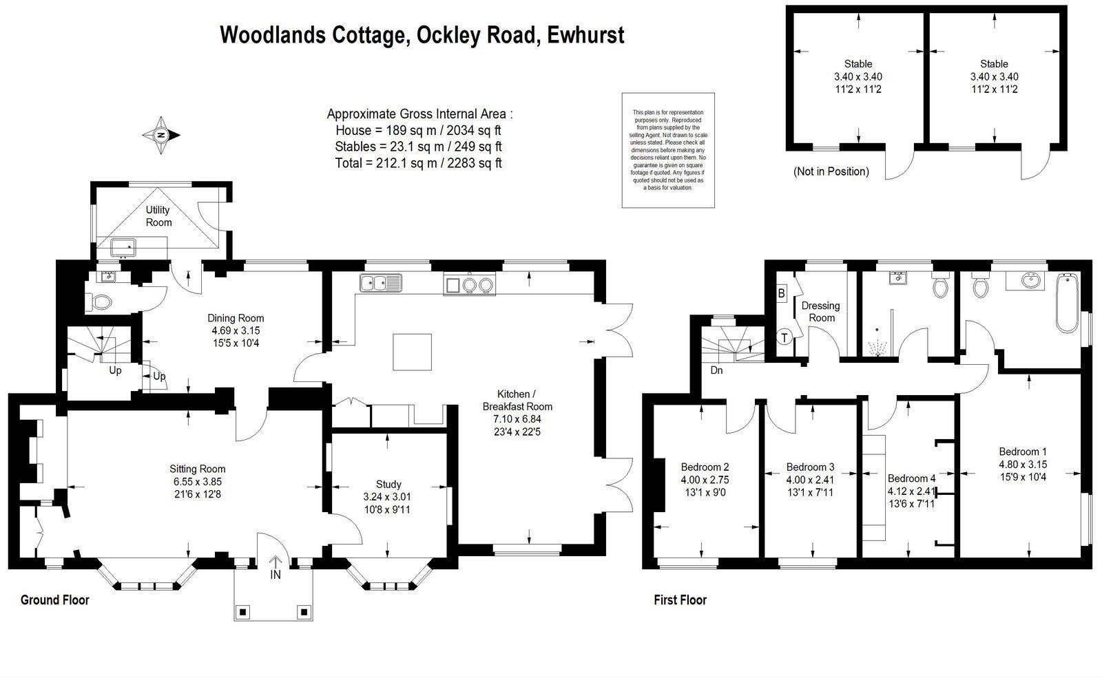 Woodlands Cottage, Ockley Road, Ewhurst, GU6 7QL floorplan