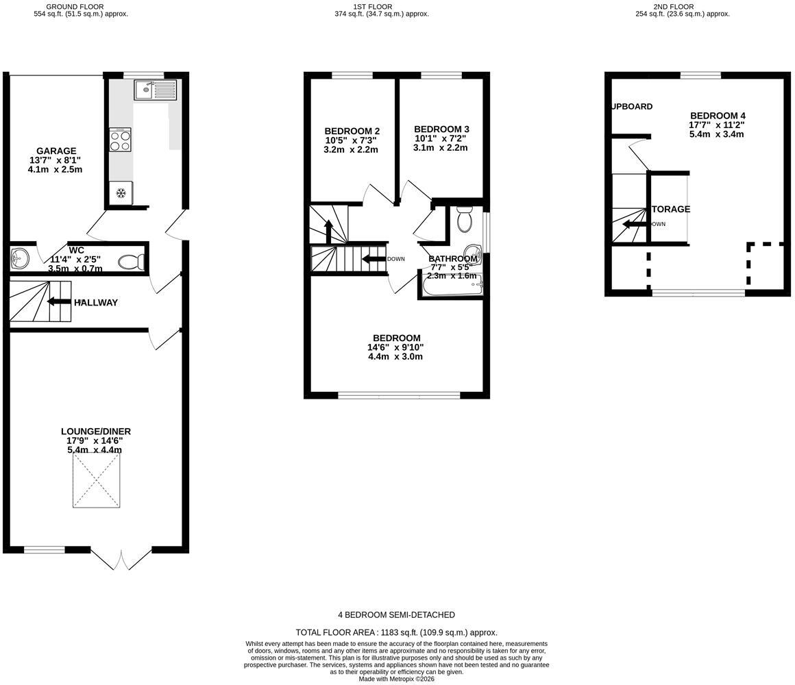 Somerset Road, Farnborough floorplan