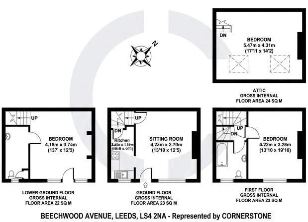 Beechwood Avenue, Burley, Leeds, West Yorkshire. floorplan