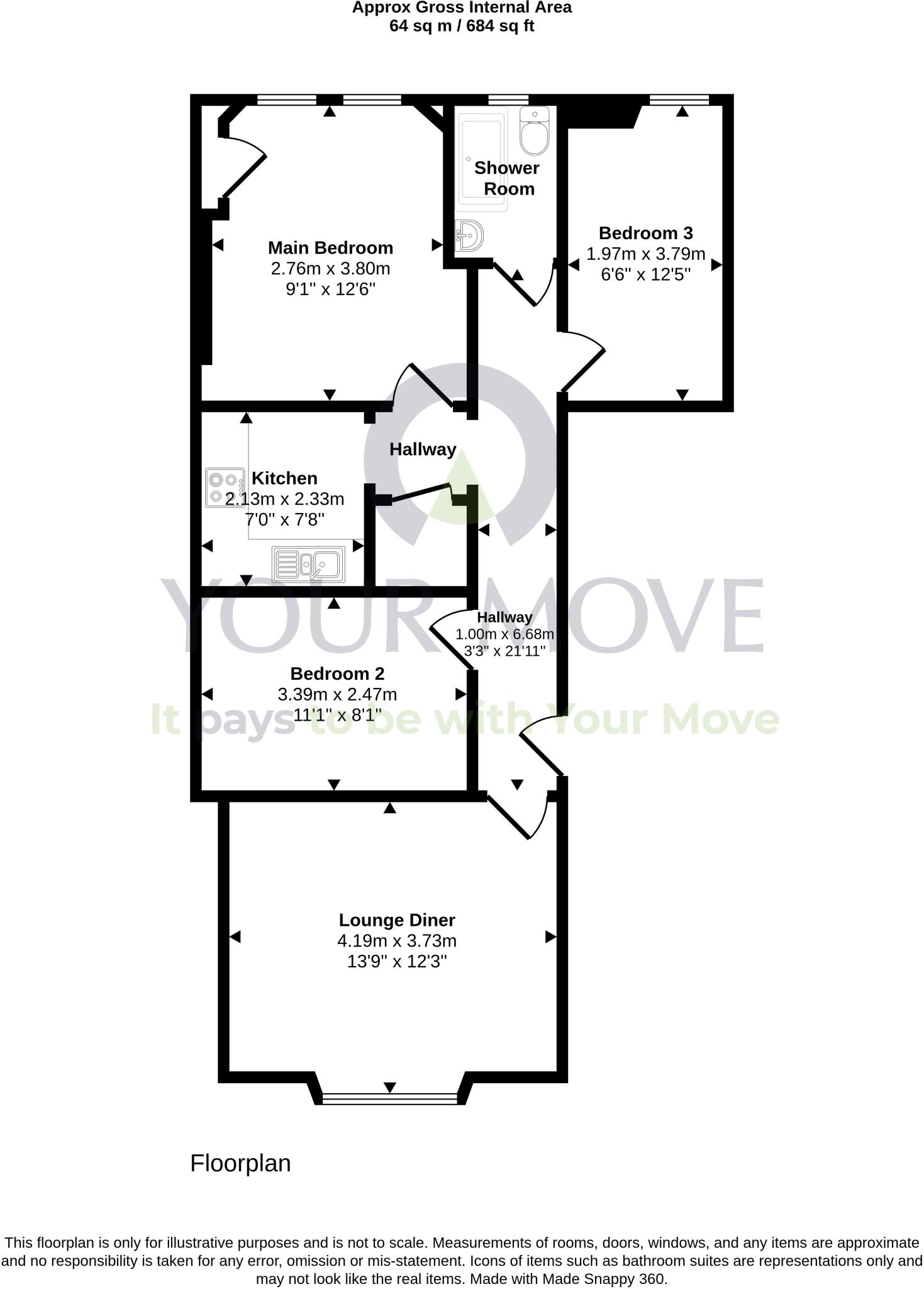 Ashley Place, Edinburgh, Midlothian, EH6 floorplan