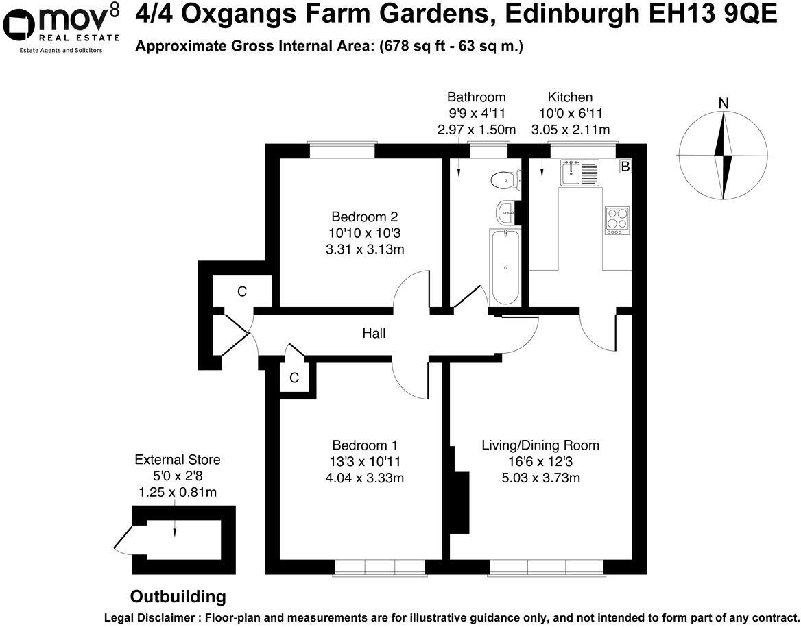 Oxgangs Farm Gardens, Oxgangs, Edinburgh, EH13 floorplan