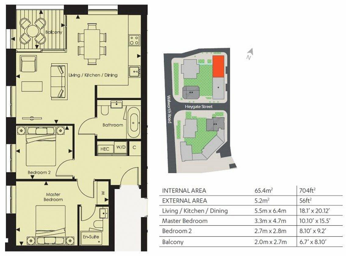 Weymouth Building, Elephant & Castle, SE17 floorplan