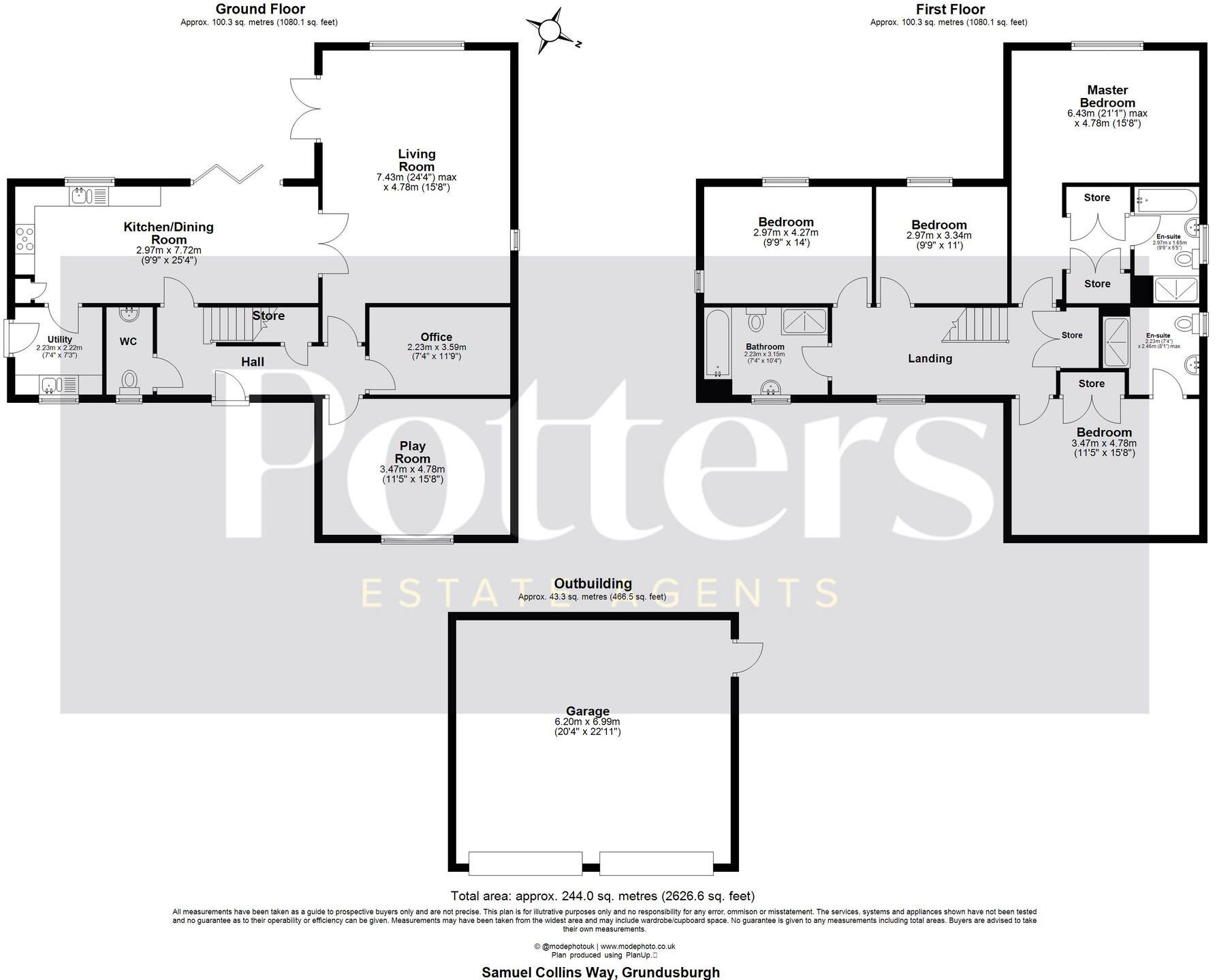 Samuel Collins Way, Grundisburgh, IP13 floorplan