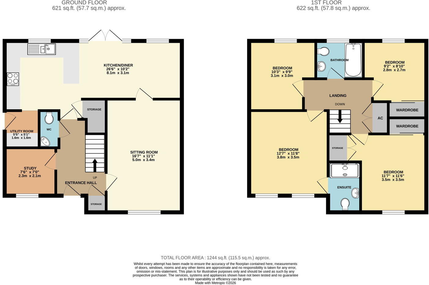 Kipling Road, Ledbury, Herefordshire, HR8 floorplan