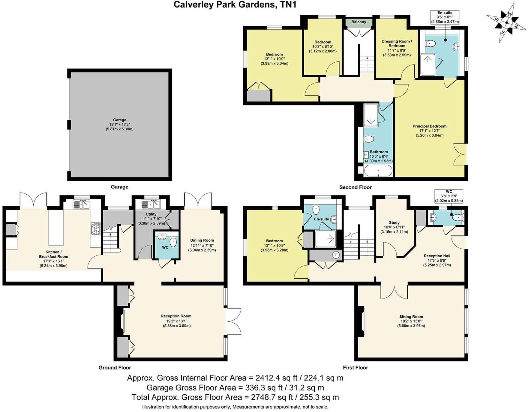 2 Calverley Park Gardens, Tunbridge Wells, TN1 floorplan