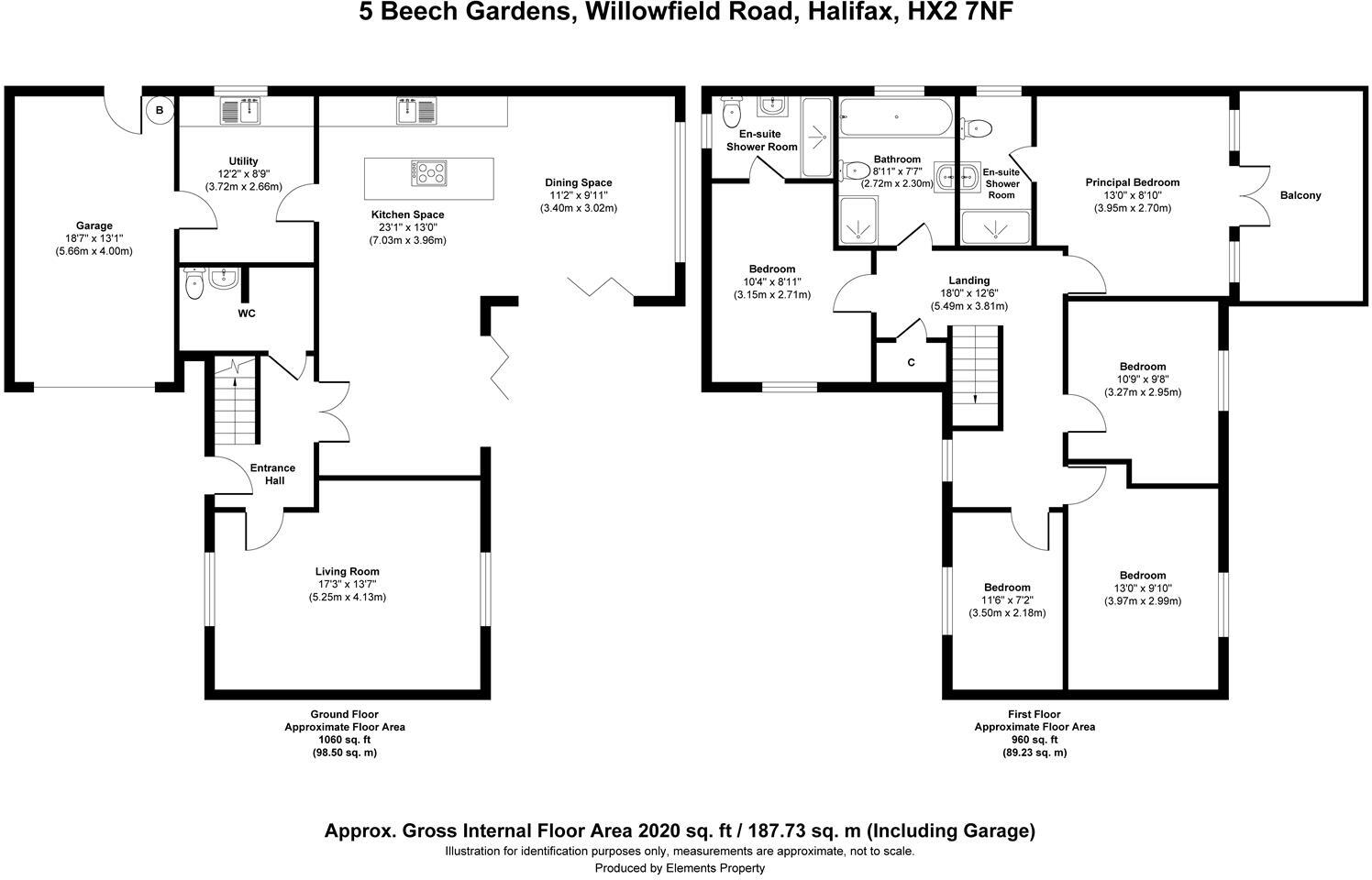5 Beech Gardens, Willowfield Road, Halifax, HX2 7AD floorplan