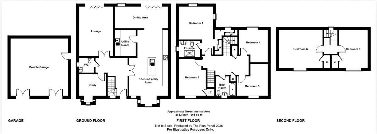A stunning and generously extended detached family home with 2,852sq ft on offer!! floorplan