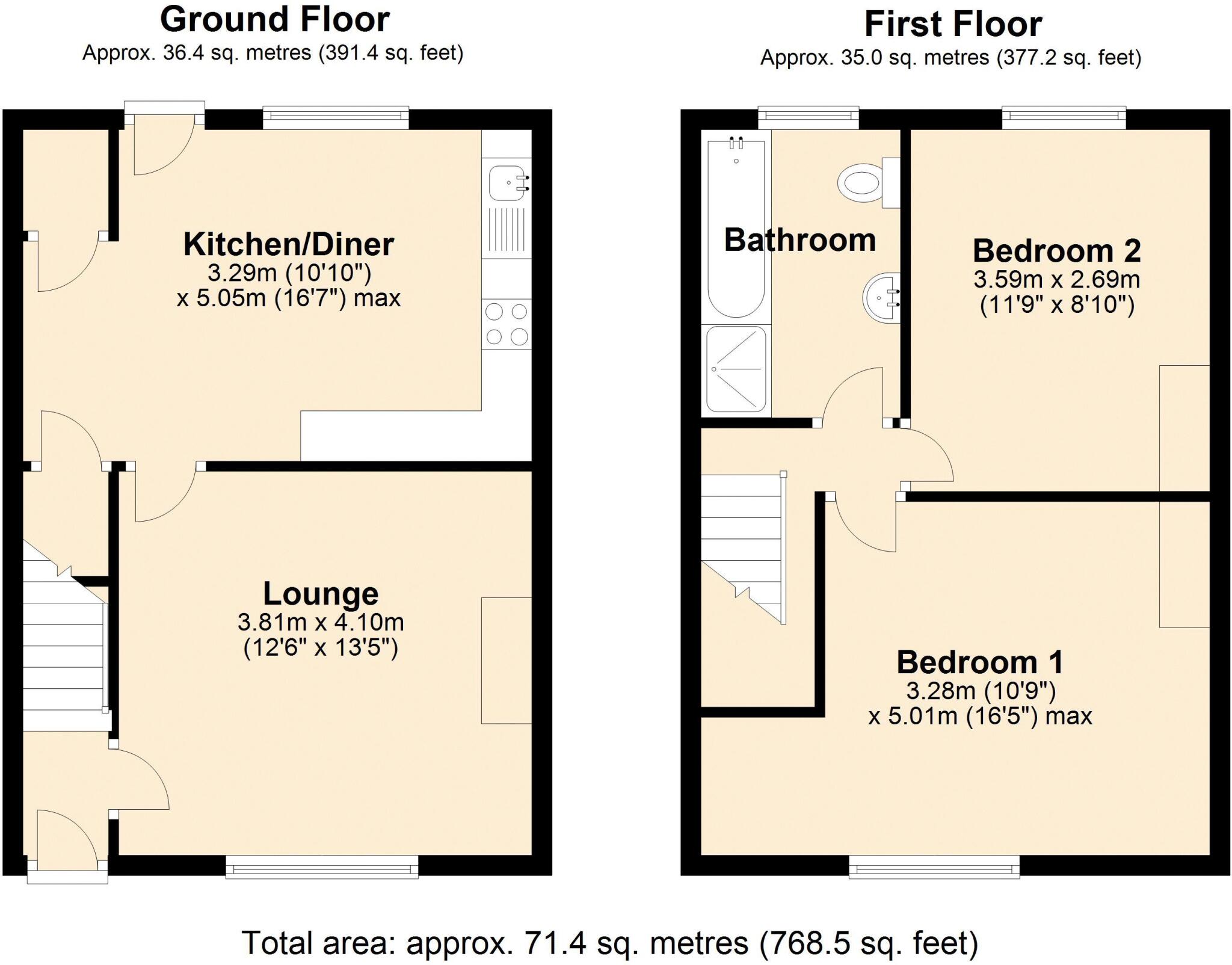 Ash Street, Blaydon floorplan